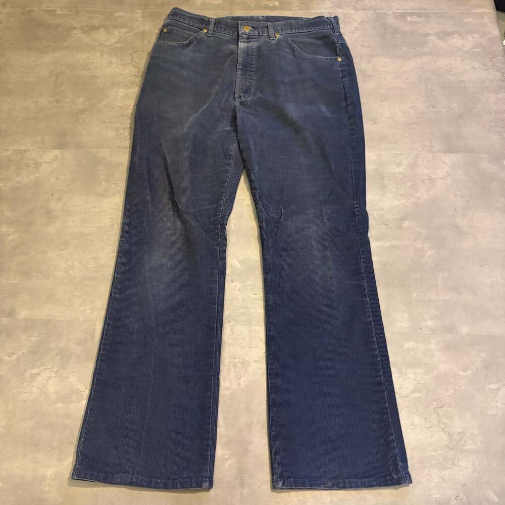 Vintage Lee Corduroy Pants 34x30 Blue Straight Leg